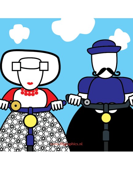 Wenskaart Illi Graphics fietsstel Wenskaart Illi Graphics fietsstel