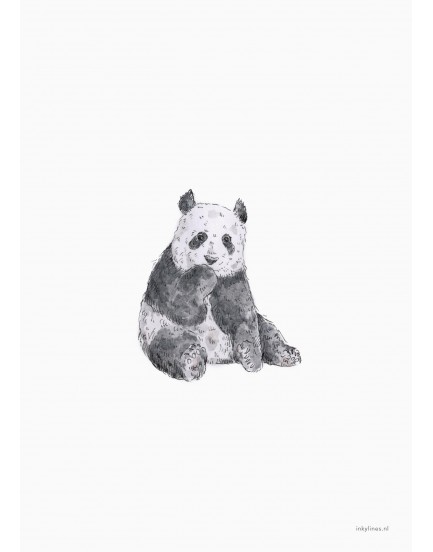 postkaart Inkylines panda