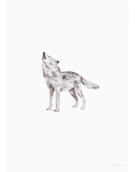postkaart Inkylines wolf